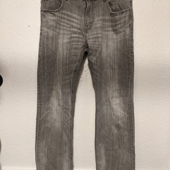 Gray Relaxed Fit Jeans with Lived-In Look - Picture 1 of 2